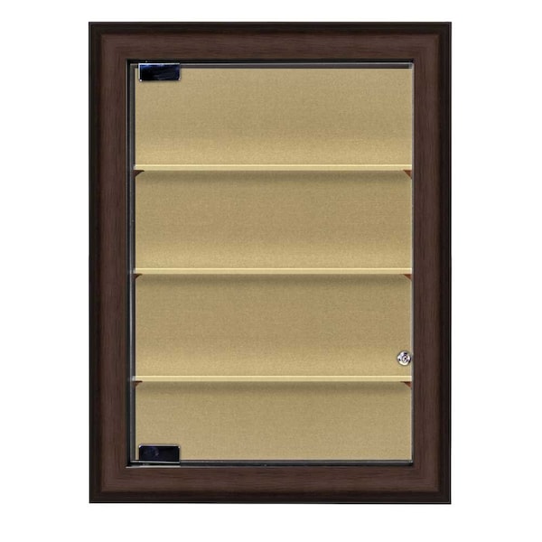 Indoor Enclosed Combo Board, 48"x36", Black Frame/Burgundy & Black